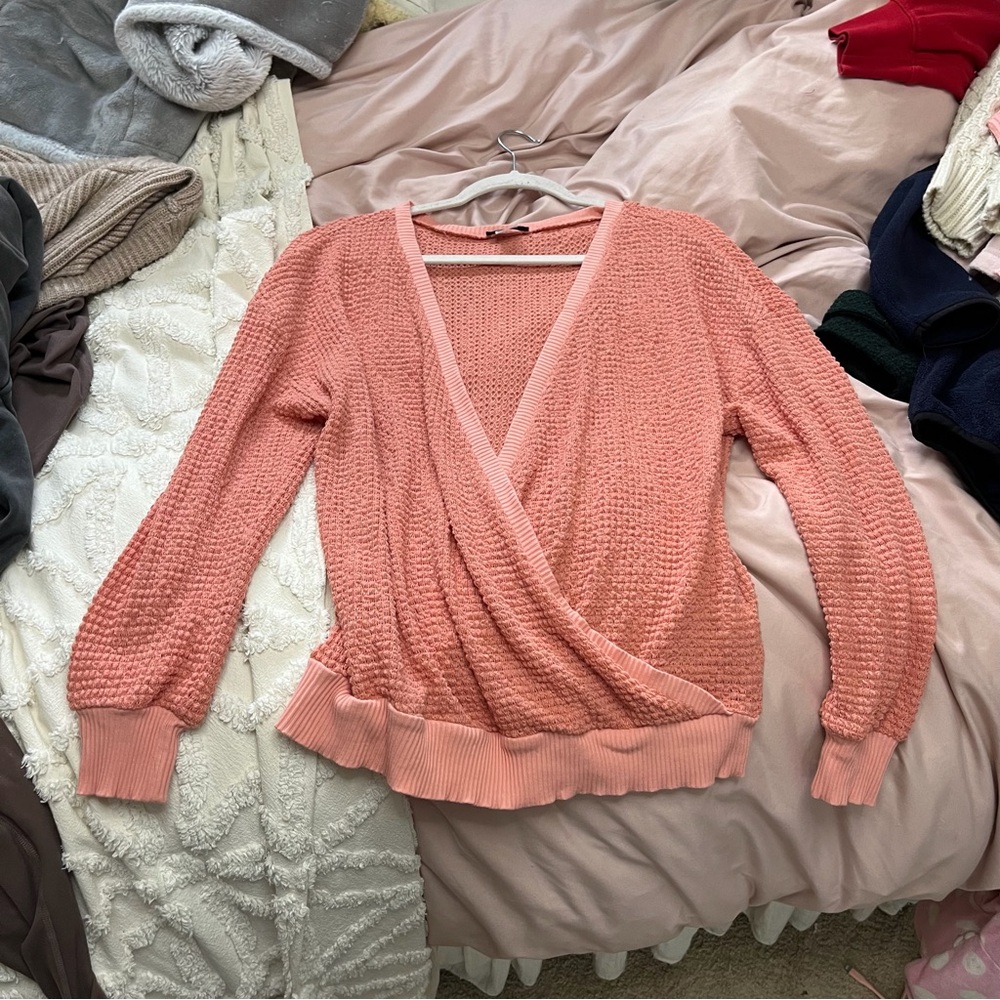Venus open-front wrap style soft comfy sweater